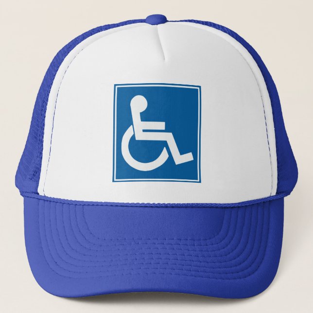Handicap Sign Trucker Hat (Front)