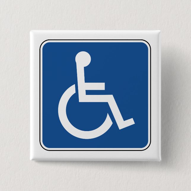 Handicapped 15 Cm Square Badge (Front)