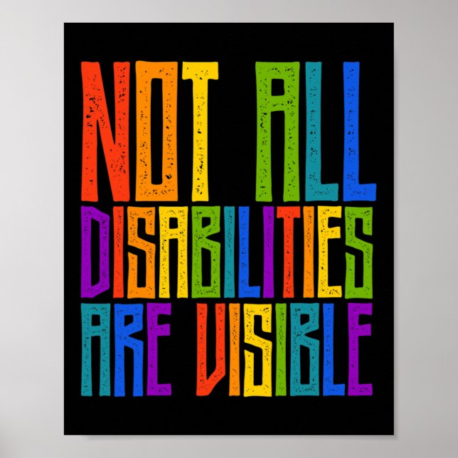 Handicapped Awareness  Not All Disabilities Are Vi Poster (Front)