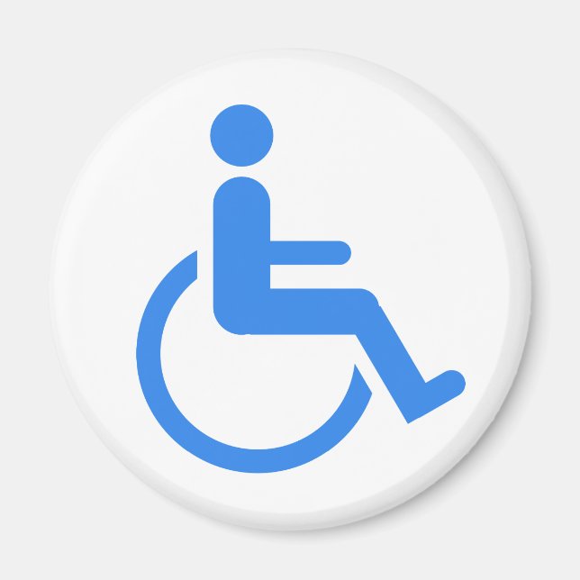 Handicapped blue design! magnet (Front)