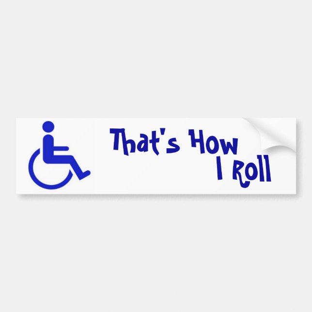 Handicapped Bumper Sticker (Front)