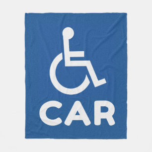Handicapped Car Fleece Blanket