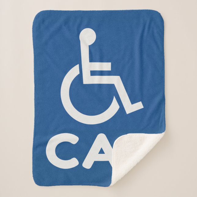 Handicapped Car Sherpa Blanket (Front)