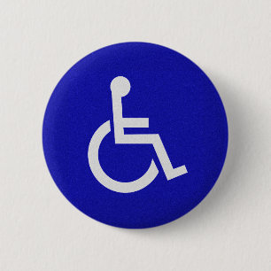 Handicapped Disabled 6 Cm Round Badge