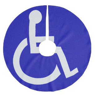 Handicapped Disabled Brushed Polyester Tree Skirt