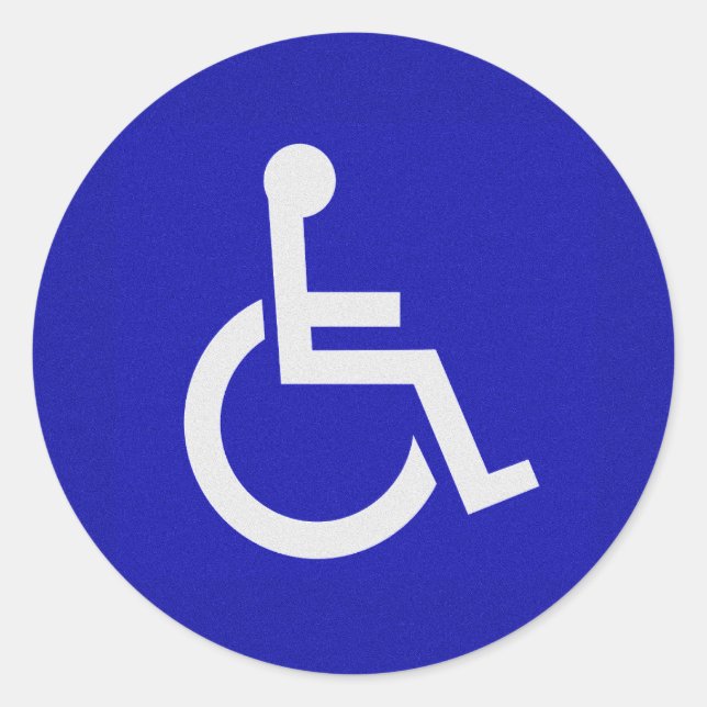 Handicapped Disabled Classic Round Sticker (Front)