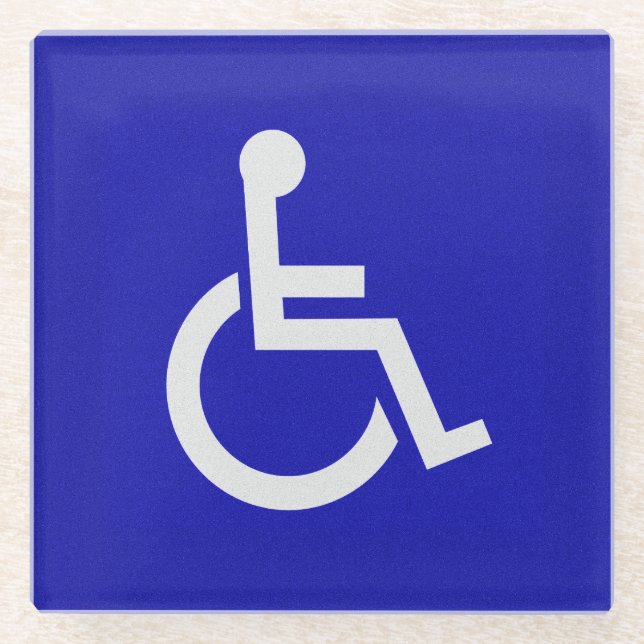 Handicapped Disabled Glass Coaster (Front)