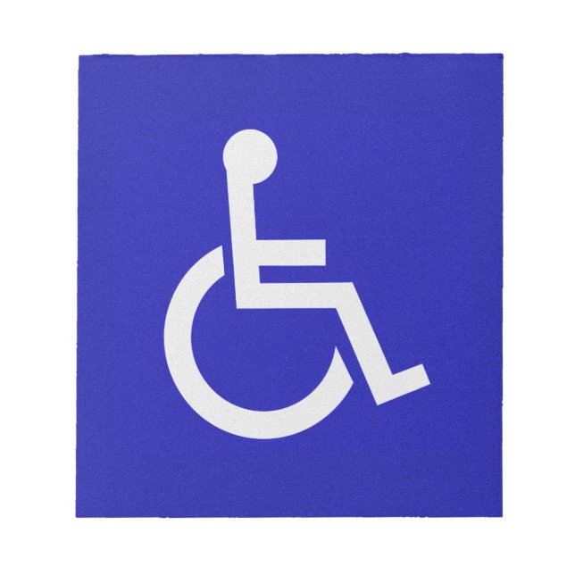 Handicapped Disabled Notepad (Front)