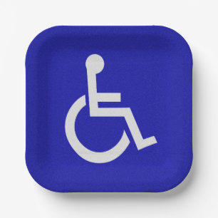 Handicapped Disabled Paper Plate