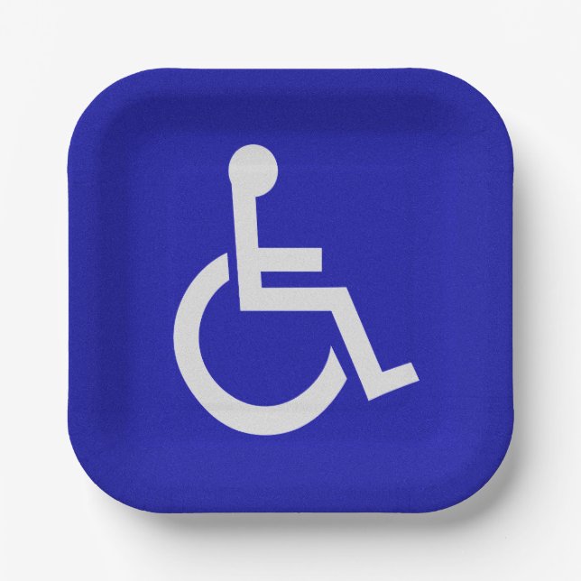 Handicapped Disabled Paper Plate (Front)