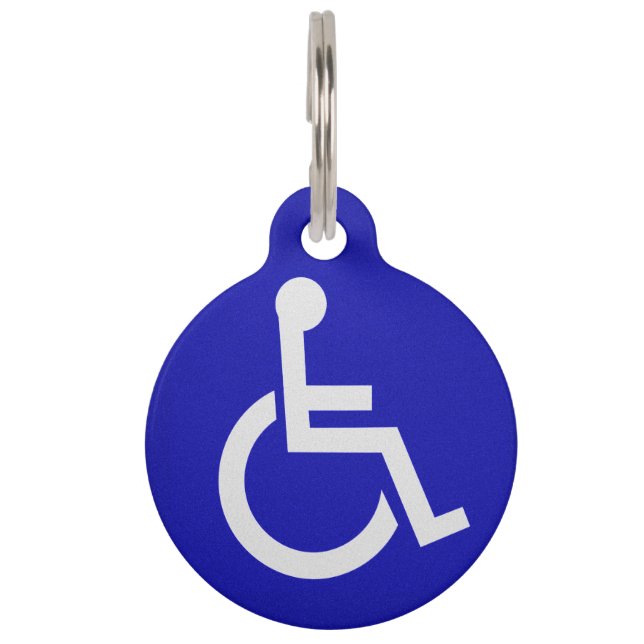Handicapped Disabled Pet Tag (Front)