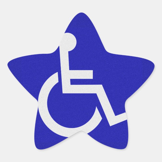 Handicapped Disabled Star Sticker (Front)