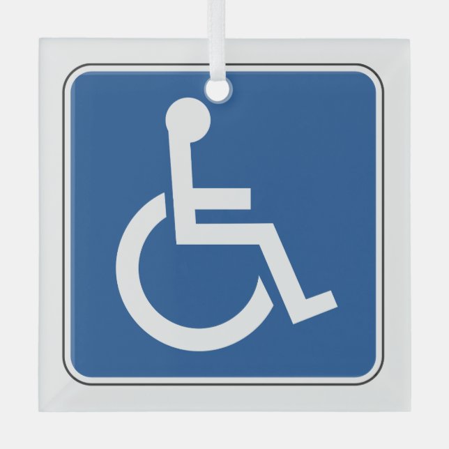 Handicapped Glass Tree Decoration (Front)