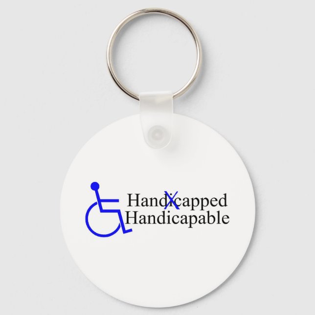 Handicapped Handicapable 2 Key Ring (Front)