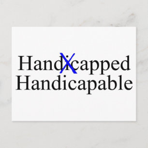 Handicapped Handicapable Postcard