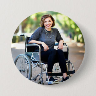 Handicapped Photo Customize Personalize 7.5 Cm Round Badge