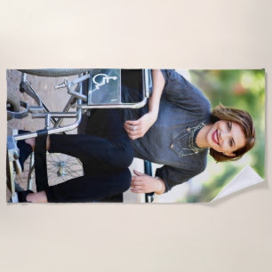 Handicapped Photo Customize Personalize Beach Towel