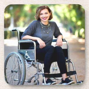 Handicapped Photo Customize Personalize Coaster