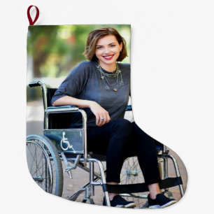 Handicapped Photo Customize Personalize Large Christmas Stocking