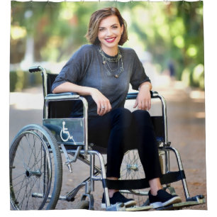 Handicapped Photo Customize Personalize Shower Curtain