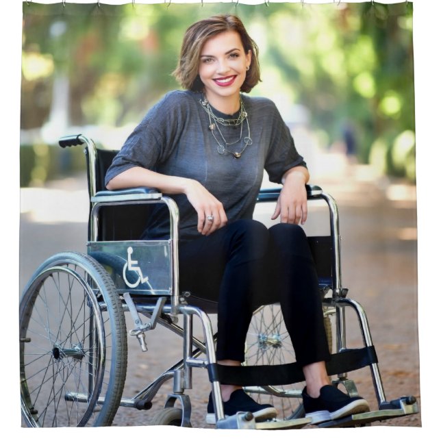 Handicapped Photo Customize Personalize Shower Curtain (Front)