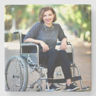 Handicapped Photo Customize Personalize Stone Coaster