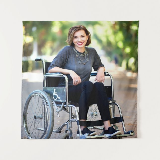 Handicapped Photo Customize Personalize Tapestry (Front)