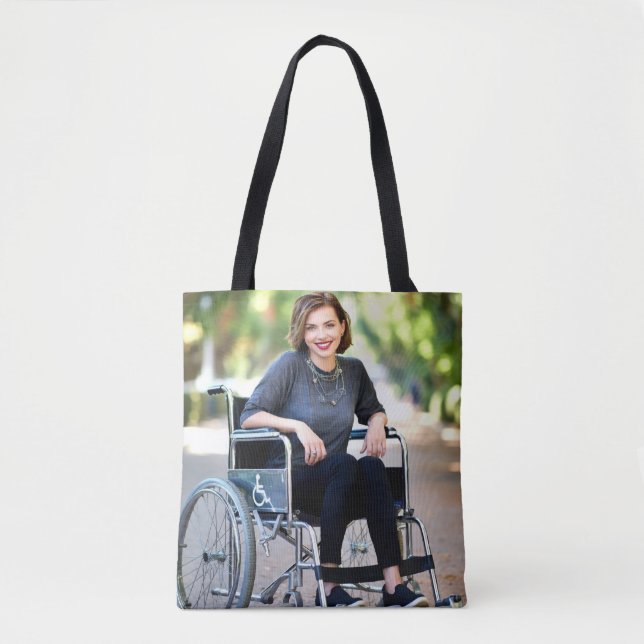 Handicapped Photo Customize Personalize Tote Bag (Front)