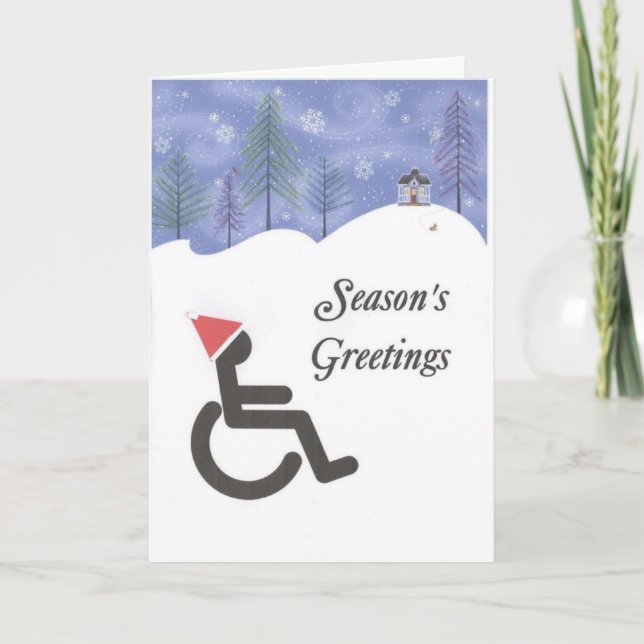Handicapped Season's Greetings Holiday Card (Front)