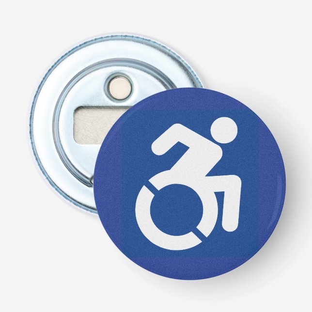 Handicapped Sign Modern Bottle Opener (Front)