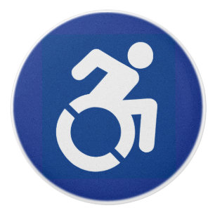 Handicapped Sign Modern Ceramic Knob