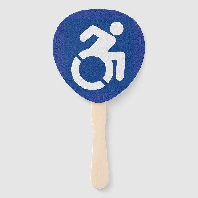 Handicapped Sign Modern Hand Fan (Front)