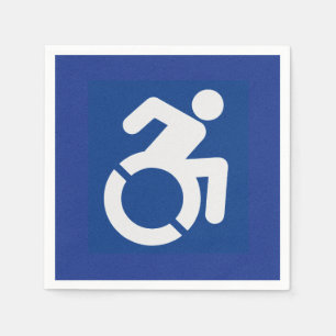 Handicapped Sign Modern Napkin