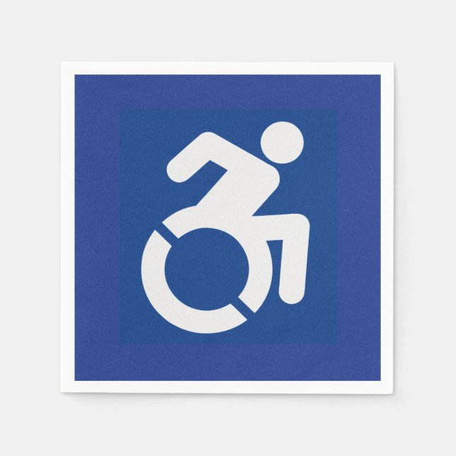 Handicapped Sign Modern Napkin (Front)