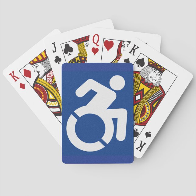 Handicapped Sign Modern Playing Cards (Back)