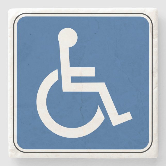 Handicapped Square Paper Coaster (Front)