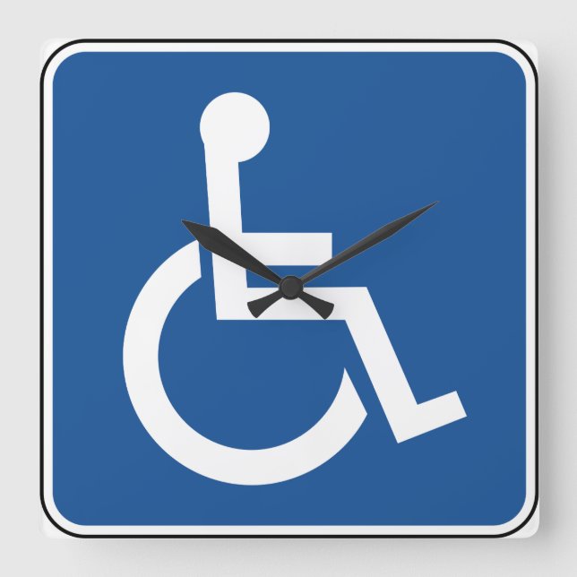 Handicapped Square Wall Clock (Front)