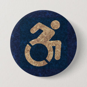 Handicapped Textured 7.5 Cm Round Badge