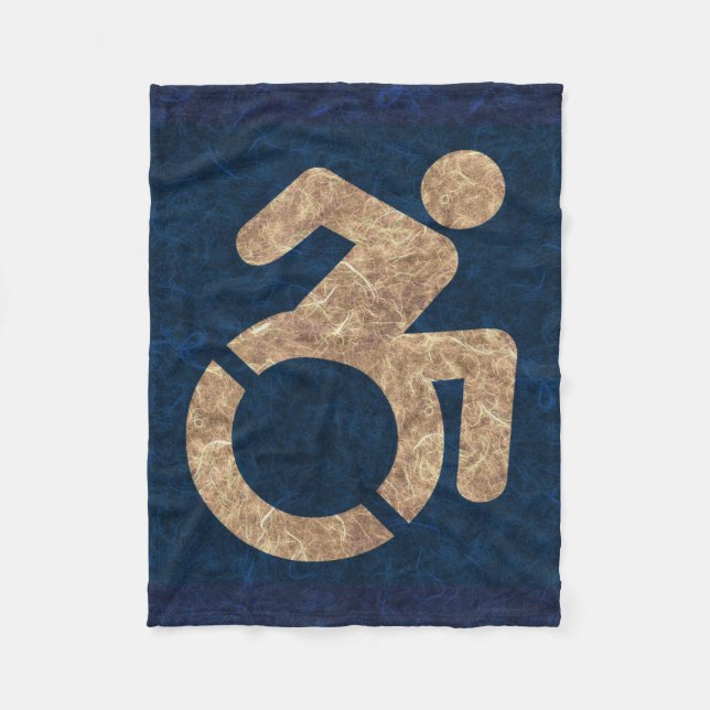 Handicapped Textured Fleece Blanket (Front)