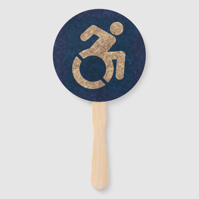 Handicapped Textured Hand Fan (Front)
