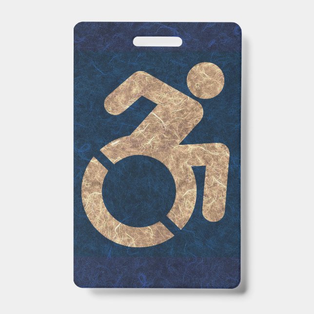 Handicapped Textured ID Badge (Front)
