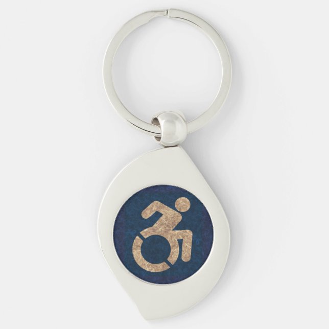 Handicapped Textured Key Ring (Front)