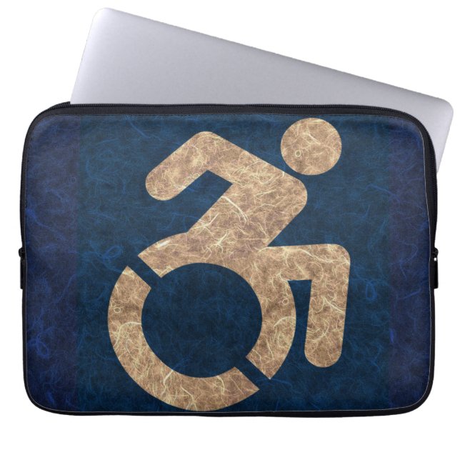 Handicapped Textured Laptop Sleeve (Front)
