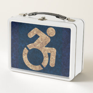 Handicapped Textured Metal Lunch Box