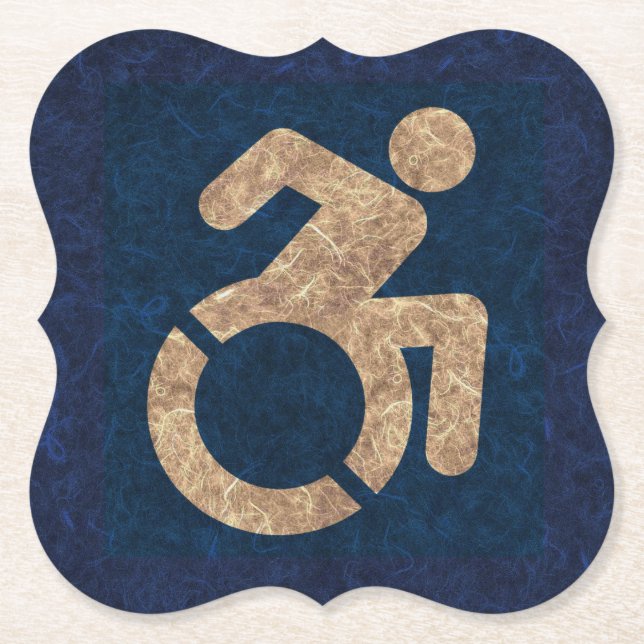 Handicapped Textured Paper Coaster (Front)