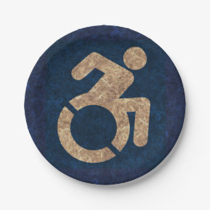 Handicapped Textured Paper Plate
