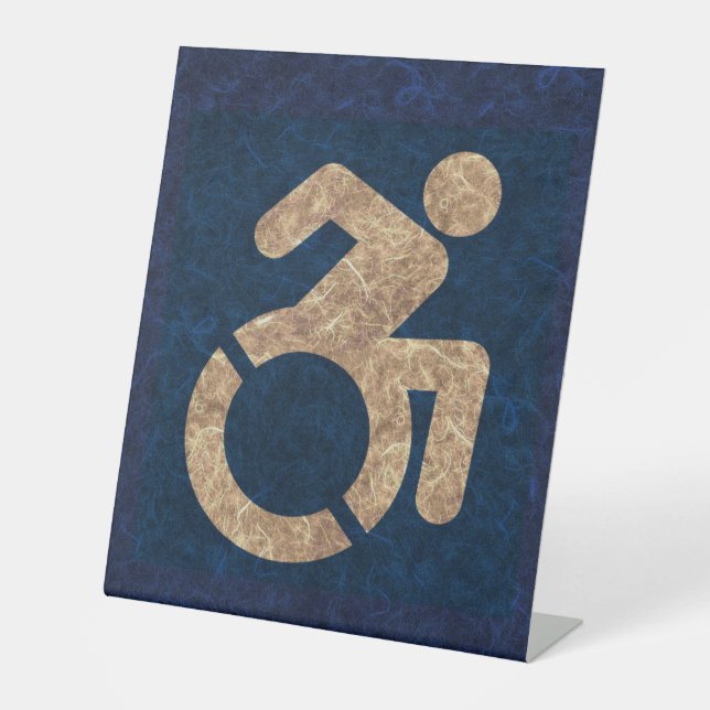 Handicapped Textured Pedestal Sign (Front)