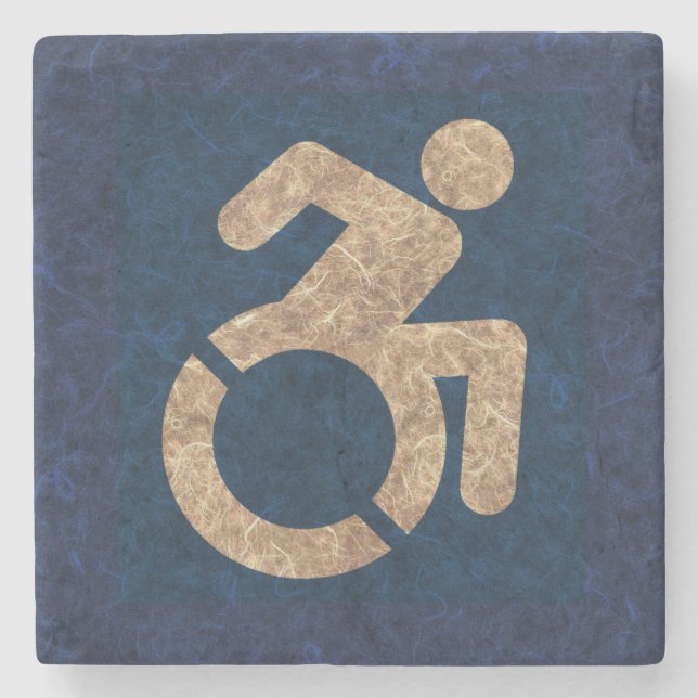 Handicapped Textured Stone Coaster (Front)