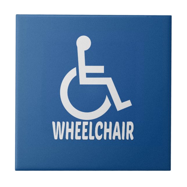 Handicapped Wheelchair Ceramic Tile (Front)