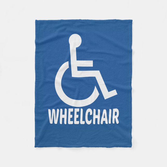 Handicapped Wheelchair Fleece Blanket (Front)